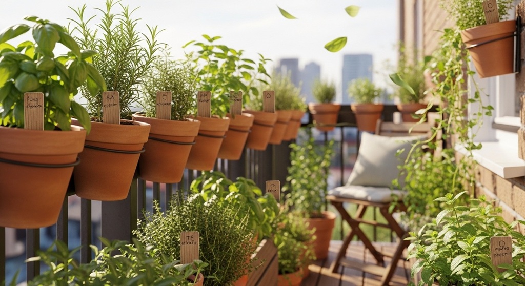 How to Grow Herbs in Containers on a Balcony (Step-by-Step)